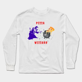 Pizza wizzard magic pot Long Sleeve T-Shirt